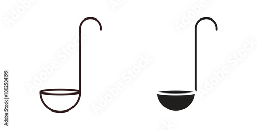 Ladle icon concept. Glyph vector illustration isolated. Simple solid style.
