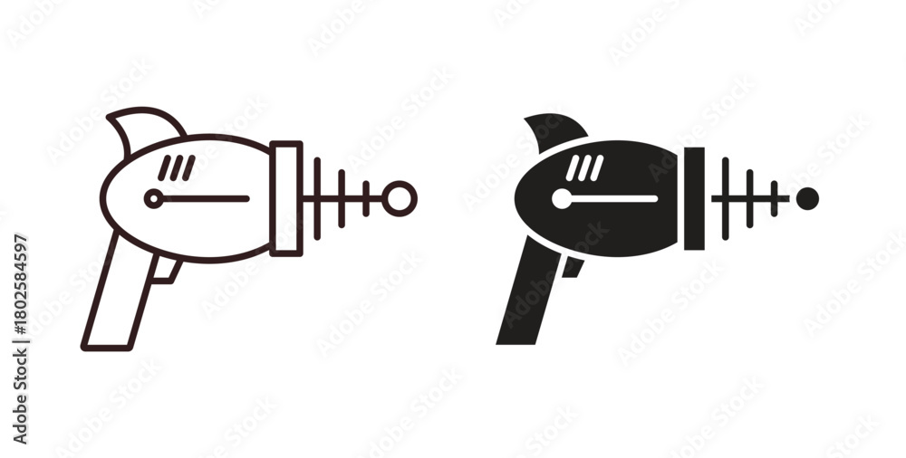 Fototapeta premium Laser gun icon concept. Glyph vector illustration isolated. Simple solid style.