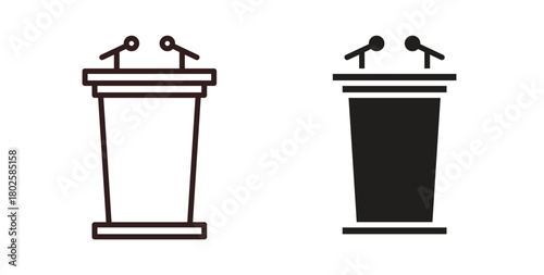 Lectern icon concept. Glyph vector illustration isolated. Simple solid style.