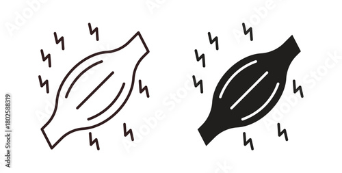 Myalgia icon concept. Glyph vector illustration isolated. Simple solid style.