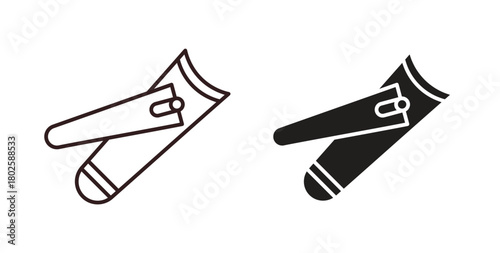 Nail clippers icon concept. Glyph vector illustration isolated. Simple solid style.