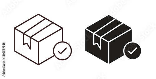 Order receive icon concept. Glyph vector illustration isolated. Simple solid style.