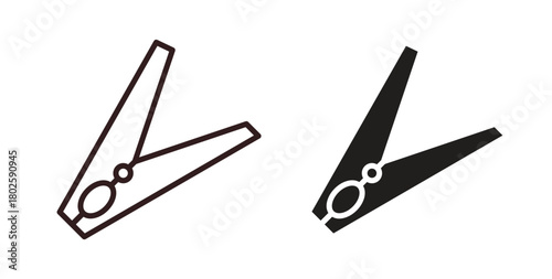 Peg icon concept. Glyph vector illustration isolated. Simple solid style.