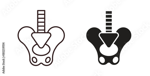 Pelvis icon concept. Glyph vector illustration isolated. Simple solid style.