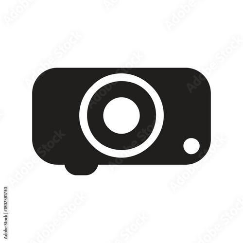 Professional Camera Photography and Video Recorder Icon Set Black Silhouette Vector Graphic
