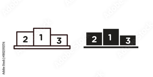 Podium icon concept. Glyph vector illustration isolated. Simple solid style.