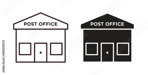 Post office icon concept. Glyph vector illustration isolated. Simple solid style.