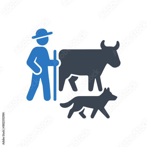 Livestock Herder Farmer icon