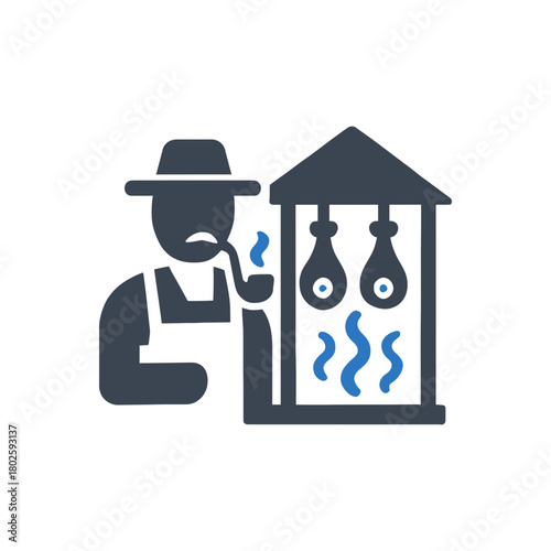 Farmer Smoking Meat icon