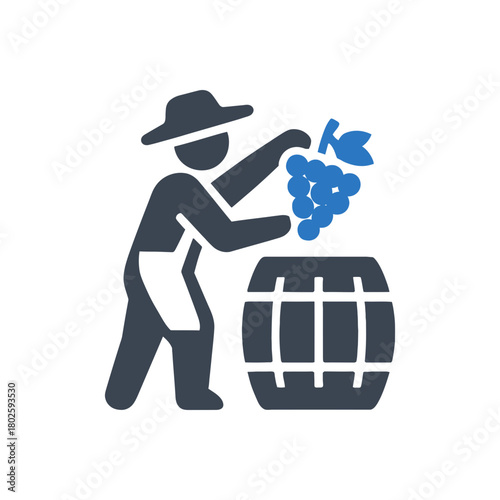 Winemaker Crushing Grapes icon