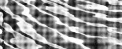 Gradient halftone dots pattern texture background. Abstract curves. Polka dots backdrop. Wavy dotted spotted pattern. Modern dotted template vector illustration for design, covers, Eps10