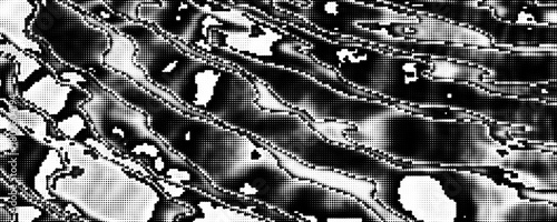 Gradient halftone dots pattern texture background. Abstract curves. Polka dots backdrop. Wavy dotted spotted pattern. Modern dotted template vector illustration for design, covers, Eps10