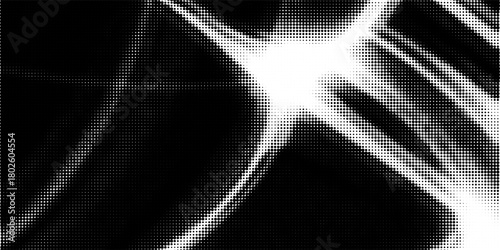 Gradient halftone dots pattern texture background. Abstract curves. Polka dots backdrop. Wavy dotted spotted pattern. Modern dotted template vector illustration for design, covers, web banners