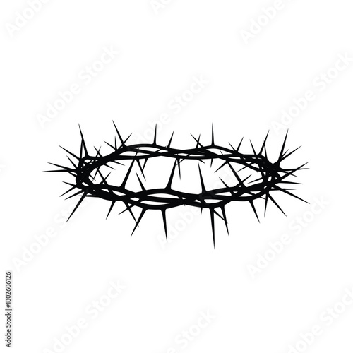 Dark silhouette of a crown of thorns