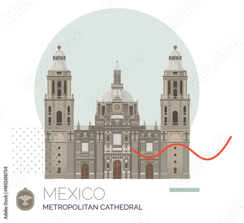 Mexico City Metropolitan Cathedral - Stock Illustration