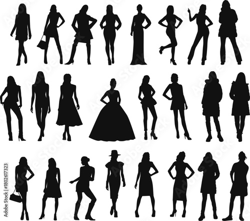Fashionable Women Silhouettes Collection