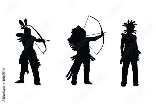 silhouette of a woman with a bow