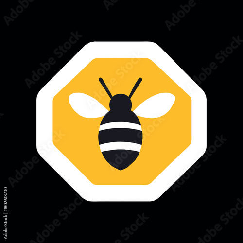 Honey Bee Logo Design, Minimalist Bee Vector, Modern Bee Emblem