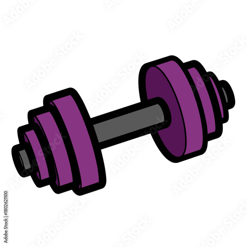 Purple Dumbbell Fitness Workout Icon