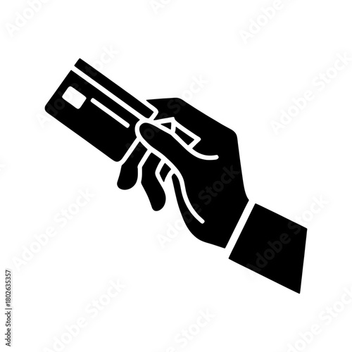 Hand holding credit card Vector