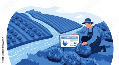 Precision farming with water mapping technology for sustainable agriculture