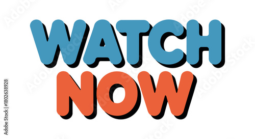 A bright, bold graphic with the words "WATCH NOW" is displayed.