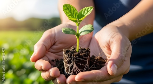 Soybean plant seedling