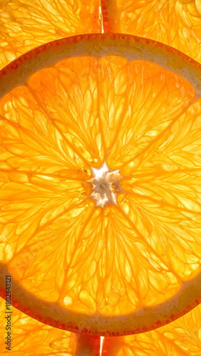 close up of fresh orange slices showing juicy texture and bright citrus color