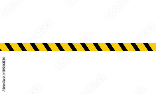 Yellow Black Caution Tape Vector – Safety Barrier Strip