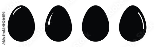 egg hunt Easter silhouette art, black color and white background