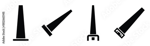 light beam Easter silhouette art, black color and white background