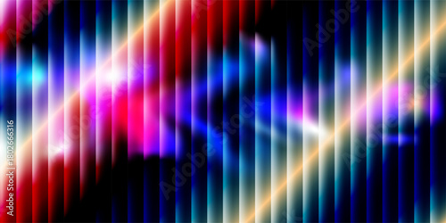 Vertical stripes with colorful light effects Vector