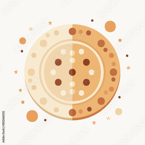 Illustration design plat de biscuit simple et gourmand