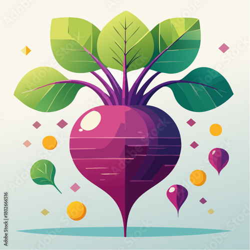 Illustration design plat de betterave simple et isolée