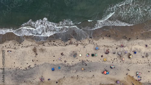 Toma aérea de las playas de Tijuana, en México