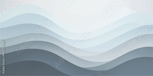 Abstract vector design of flowing blue water waves for a modern business style background illustration