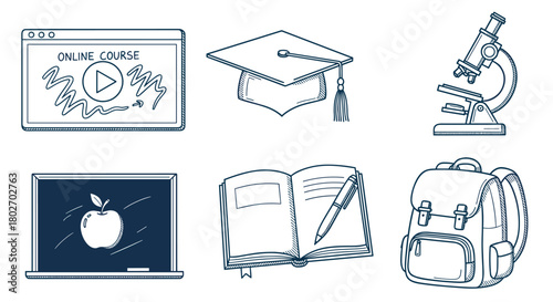 Education essentials: online learning, graduation, and scientific exploration