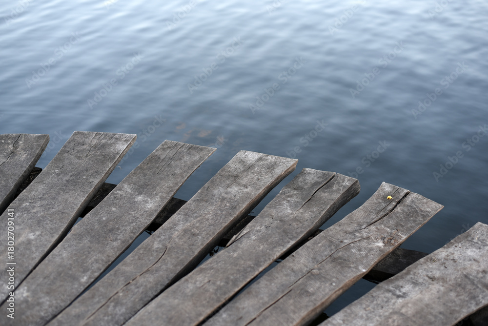 Fototapeta premium Wooden bridge over the river