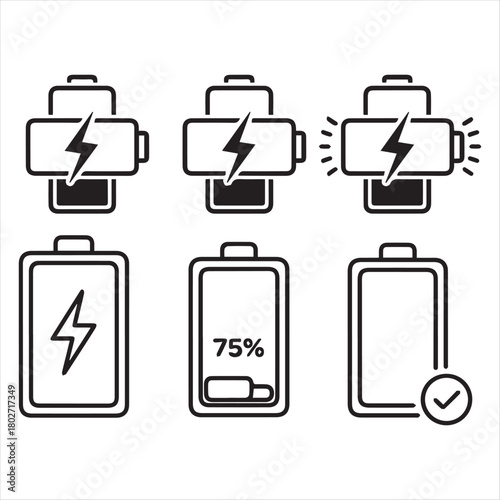 battery charging icon design 