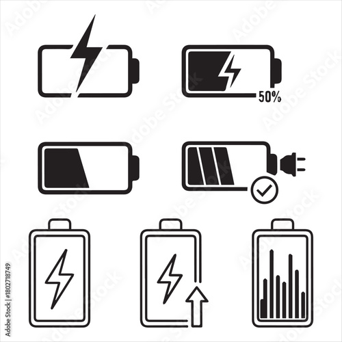 battery charging icon design 