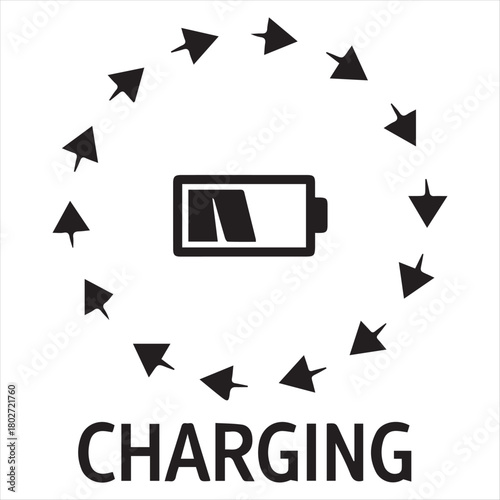 battery charging icon design 