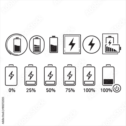 battery charging icon design 