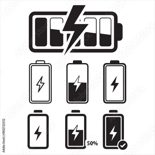 battery charging icon design 