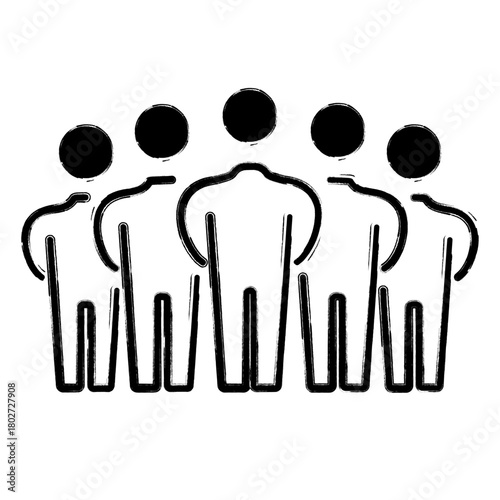 board of directors icon, brush strokes, vector illustration on white background.