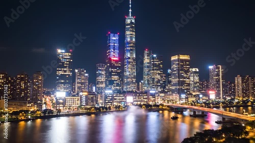Wallpaper Mural Guangzhou China at Night - A Stunning Urban Landscape. Torontodigital.ca