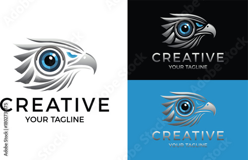 eagle eye logo, security logo , creative logo, tech logo, modern logo