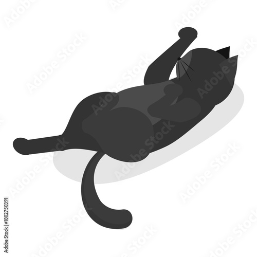 3D Isometric Flat Vector Illustration of Sleeping Pets, Adorable Sleeping Pets Collection Featuring Cats And Dogs. Item 1