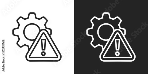 Mitigation Icon In Black And White Line Style