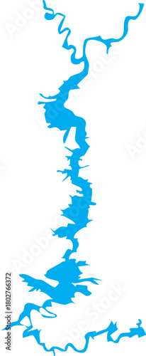 Flaming Gorge Reservoir Map, Utah, Wyoming