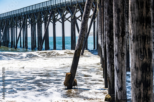 San Simeon Pier stretching out into San Simeon Cove near Downey Point California